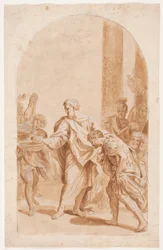 St. Peter Baptizes Centurion Cornelius. (Acts 10:47-48)
