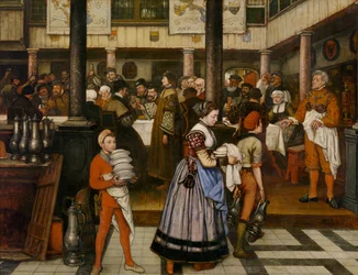 Frans Floris Attending a Banquet of the Guild of Saint Luke