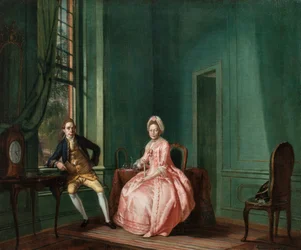 The Poet Johannes Nomsz and His Wife Anna Maria Telghorst in Their Sitting Room, Amsterdam