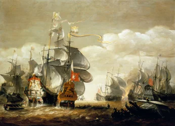 The Battle of Lowestoft, 3 June 1665, Showing HMS 