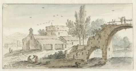 Italianate Landscape with a Stone Bridge