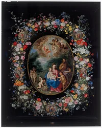 The Holy Family And The Infant Saint John The Baptist And Angels In A Landscape