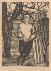 Man Standing by a Tree