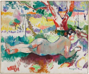 Study in Reverse, Nude Beneath Trees, Villa Demiere