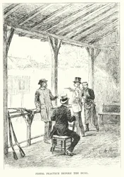 Pistol Practice Before the Duel