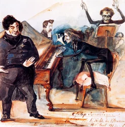 Caricature of Franz Liszt