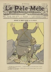 In front of Mont Blanc. Illustration for Le Pele-Mele, 1902