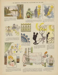 The happy influence of alcoholism on the arts (Illustration for Le Rire)