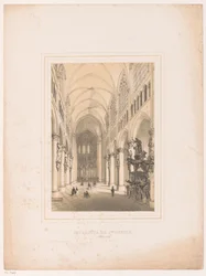 Interior of the St. Michael and St. Gudula Cathedral in Brussels
