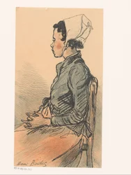 Side View of a Young Woman on a Chair