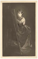 At the Easel – Portrait of the Artist Jeanne Gonzalès