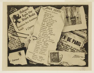 A Piece of Newspaper, an Envelope, and a Fly