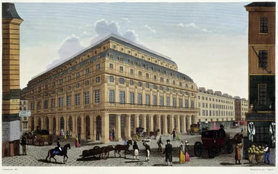 Le Théâtre Français. Engraving by Courvoisier