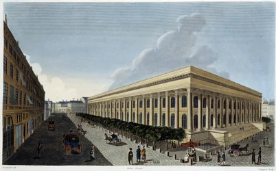 View of the new Bourse and the Tribunal de Commerce - in 