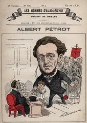 Cartoon of Albert Petrot 1837-1897 from 