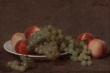 Still Life with Peaches and Grapes