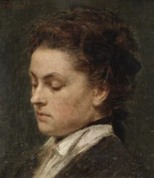 Study for the Portrait of Victoria Dubourg, Wife of the Artist