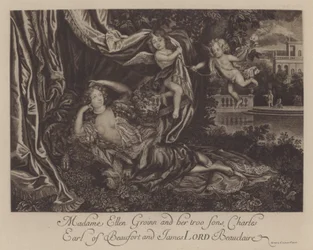 Nell Gwyn and her two sons, Charles, Earl of Burford, and James, Lord Beauclerk