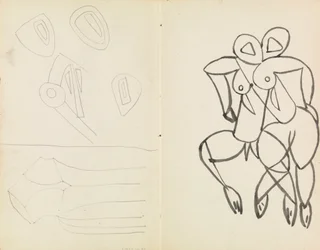 Five Abstract Sketches, and Studies for Male and Female Figures