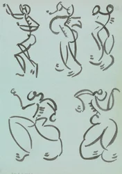 Five Studies of Dancing Figures