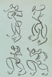 Four Studies of Dancing Figures