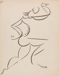 Male Dancing Figure, in Profile