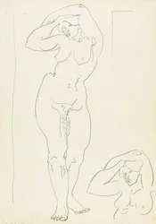Two Studies of a Female Figure