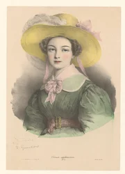 Portrait of a Young Woman with Hat with Feather and Bow (Portraits) (Supplementary Portraits)