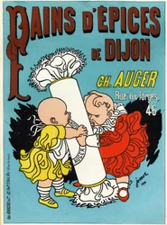 Food and Beverage. Gingerbread of Dijon. Poster by Gustave Henri Jossot, France