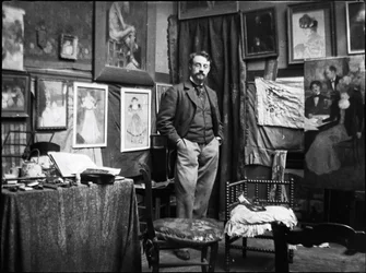 Henri Matisse in the workshop of Henri Evenepoel, 1897