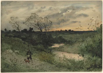 Dawn--Hunter with Dog