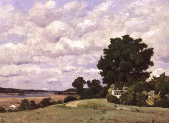Landscape with River from the Garden at Chateau de Beauvoir