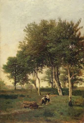Landscape with Two Boys Carrying Firewood, 1894