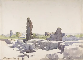 View of the Colosseum from the Basilica of Domitian and the Flavian Palace, Rome, 1864