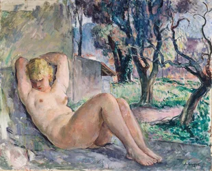 Nude Lying in a Garden, c. 1934