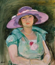 Portrait of Marthe Lebasque in a Purple Hat