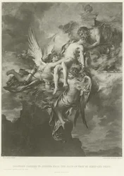 Sarpedon carried to Jupiter from the plain of Troy by Sleep and Death