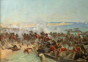 Marines landing at Aboukir, Egypt, 8th March 1801