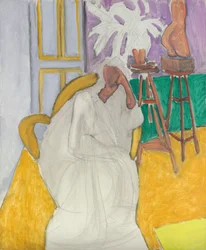 Figure Sitting and Greek Torso (The Gandoura)