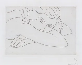 Head and Arms of Reclining Nude