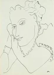 Head of a Woman, Hands Against Her Cheek