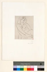 Young Woman, Veil over Her Head