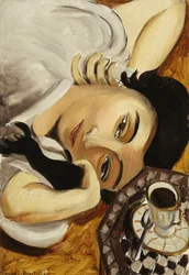 Lorette with a Cup of Coffee