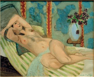 Odalisque (Nude on Blue Background)