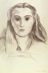 Portrait of a Young Woman with Her Hair Down (L.N. Delektorskaya)