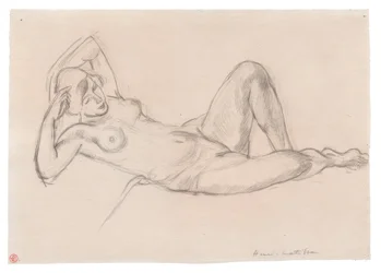 Reclining Female Nude with Raised Knee
