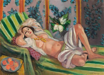 Reclining Odalisque with Magnolias
