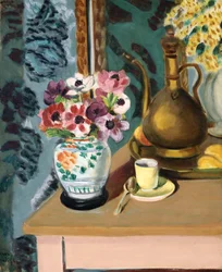 Still Life, Flowers and a Cup