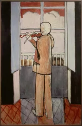 Violinist at Her Window 1916