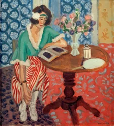 Woman Reading at a Table